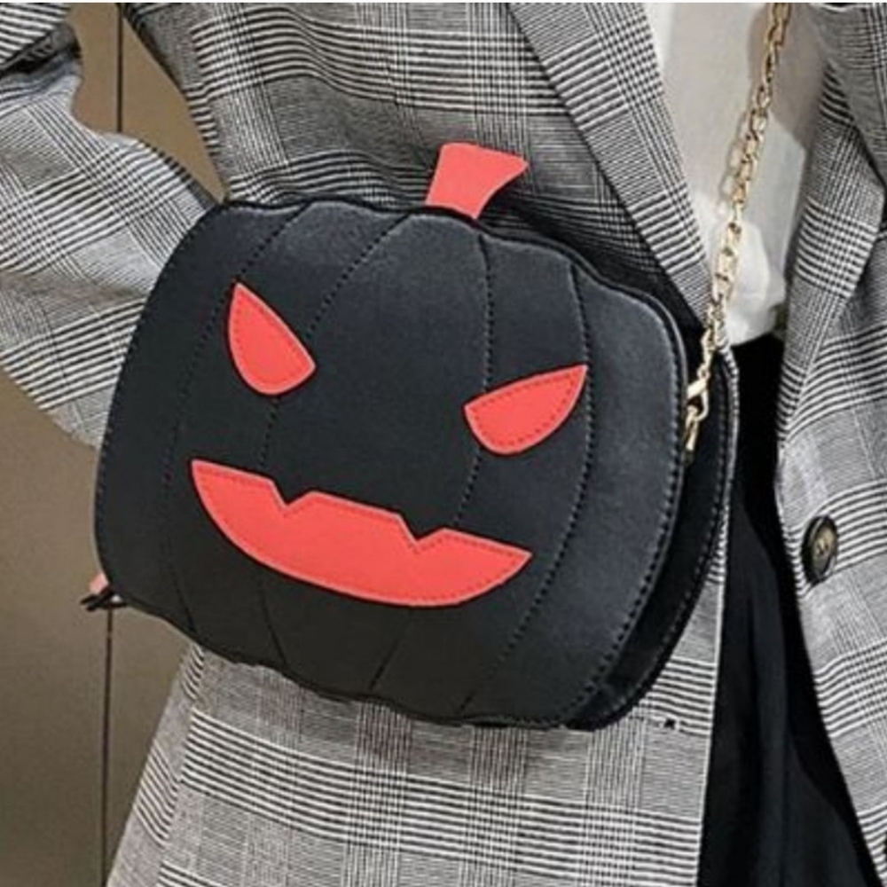 Halloween pumpkin purse! Spooky pu leather
